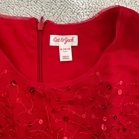 Cat & Jack Children’s Sequin Red Dress - Picture 5 of 5